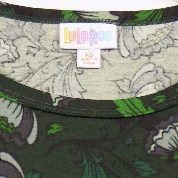 LuLaRoe Julia Flower and Leaf Dress Size XS NWT - Picture 2 of 8